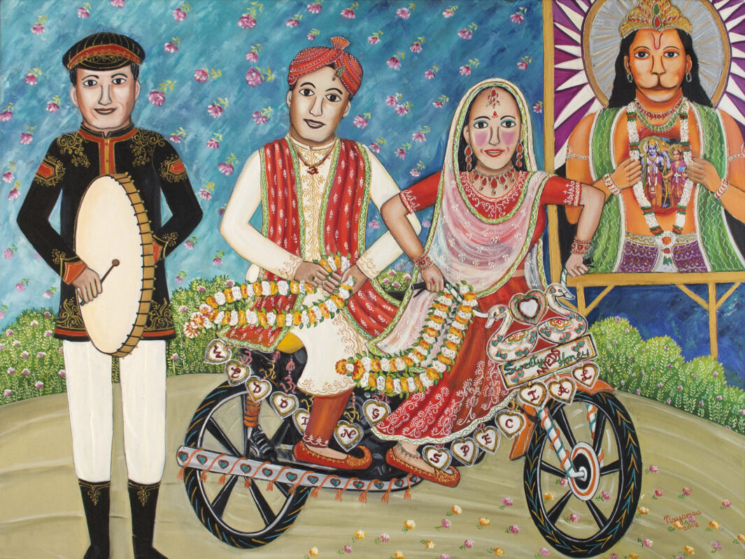 Off for our Wedding Nuptials 36 x 48 Oil on Canvas