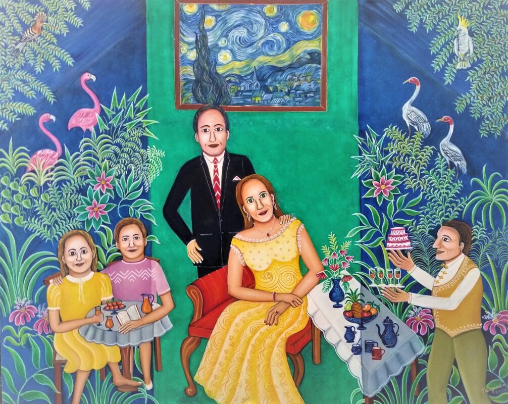 Our Adorable Family 48 x 60 inches Oil On Canvas