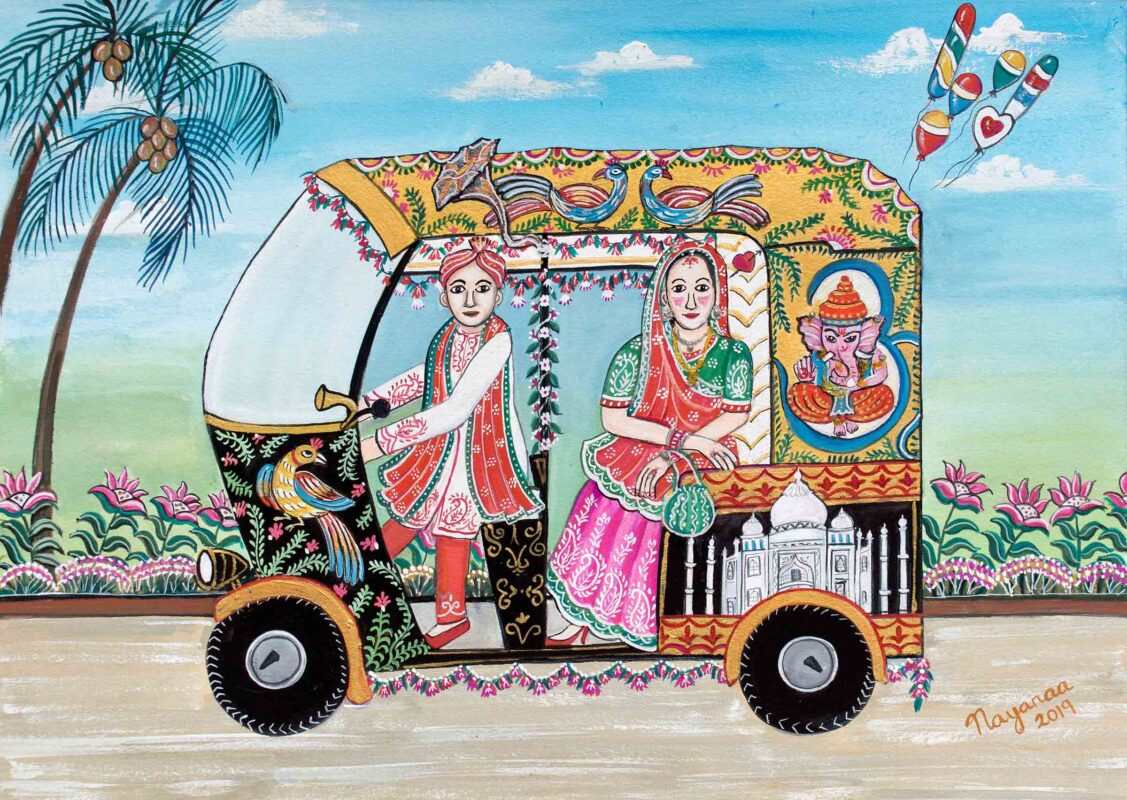 Our-Honeymoon-Journey-11-x-15-inches-Mixed-Media-on-Paper