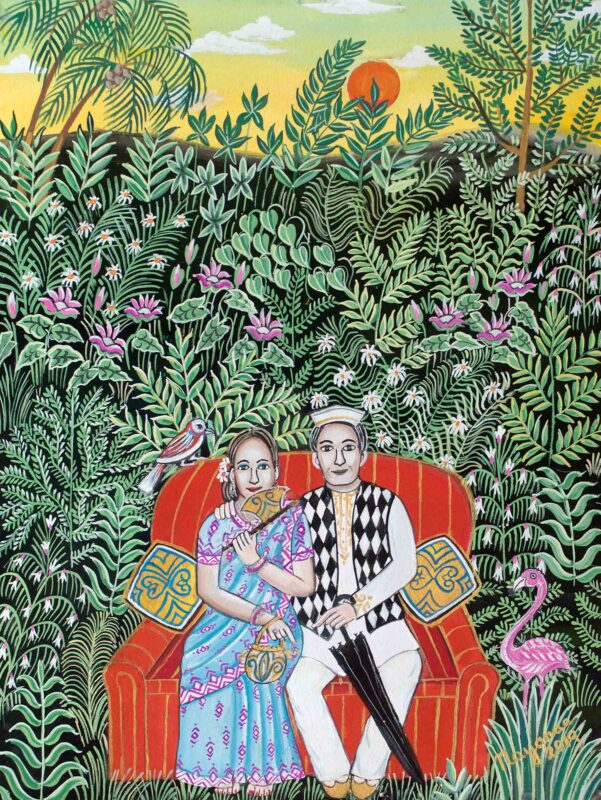 Romance-In-The-Jungle-15-x-11-inches-Mixed-Media-on-Paper