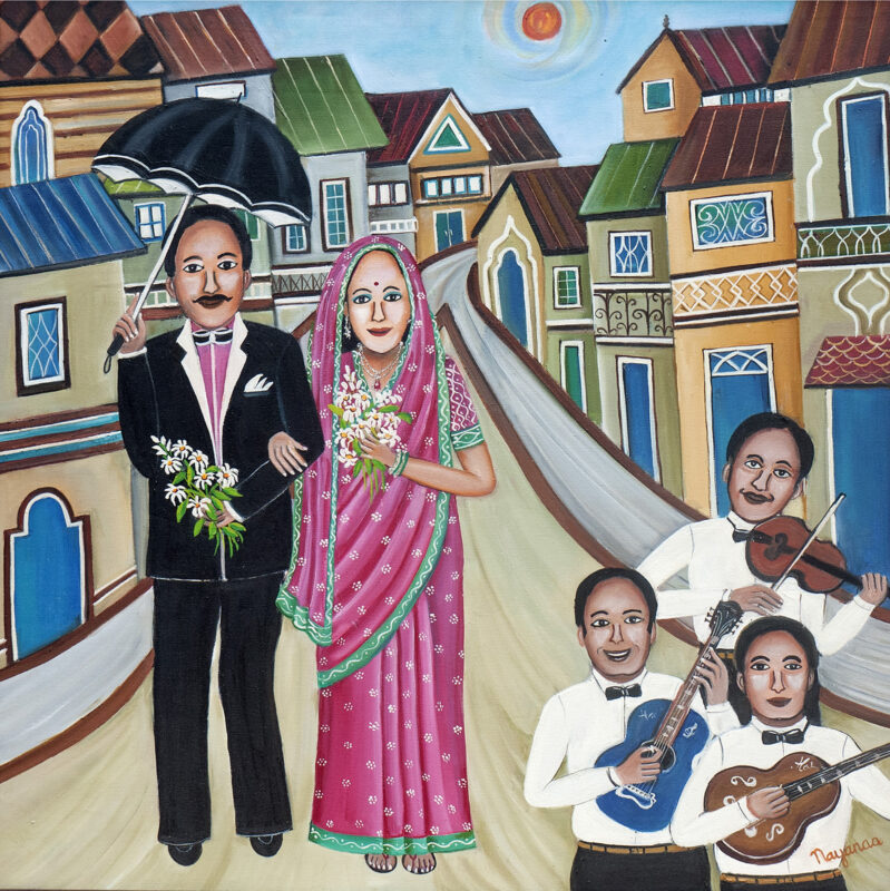 Stroll Down Memory Lane 30 x 30 Inches Oil on Canvas