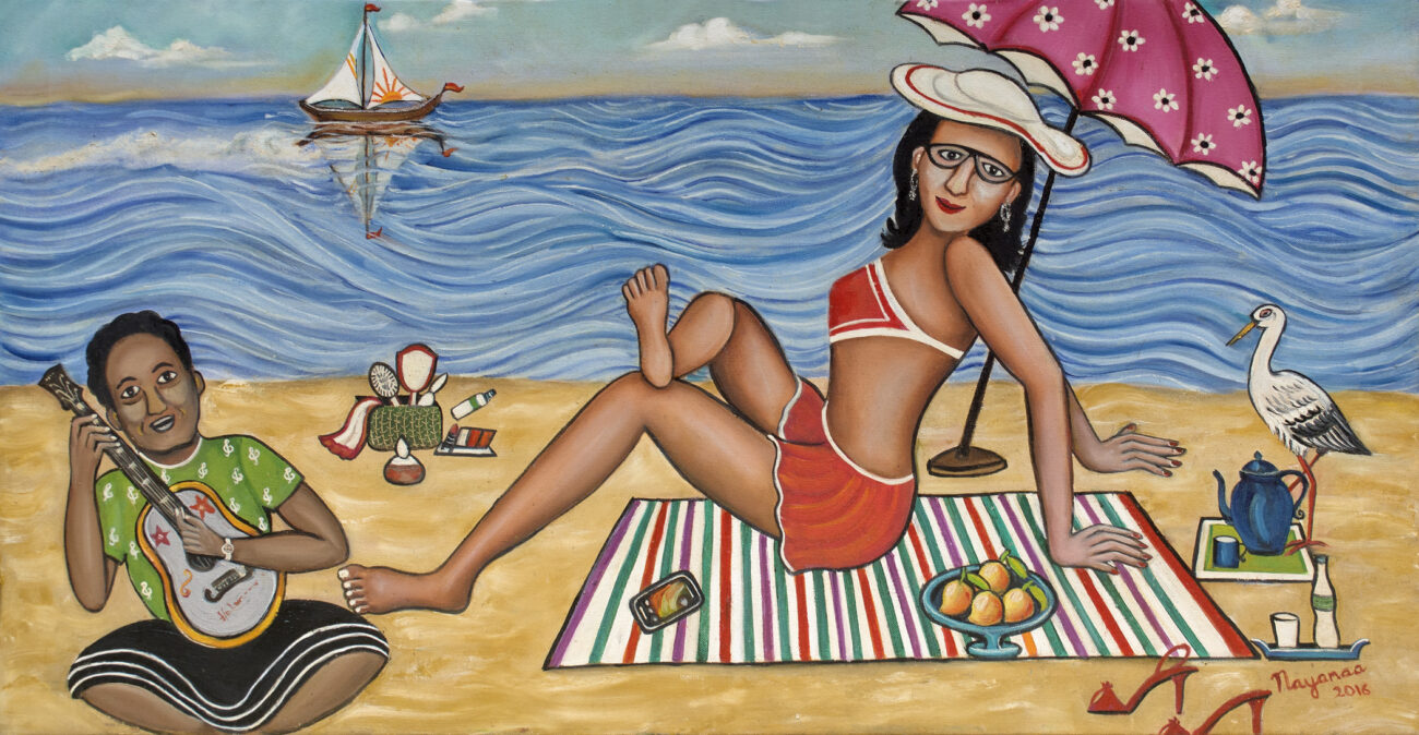 The Beach Beckons 20 x 40 Oil on Canvas