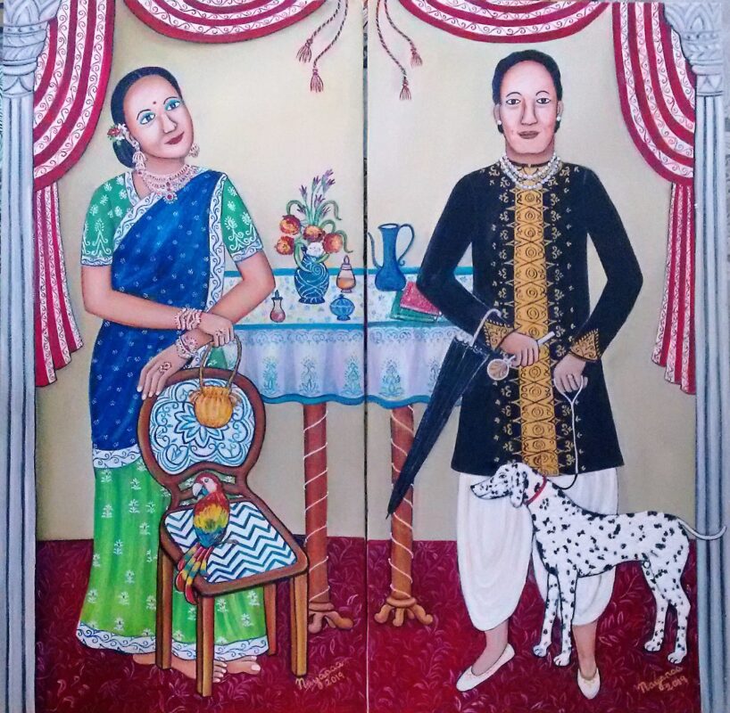 The Perfect Couple Diptych 40 x 20 inches each Oil on Canvas